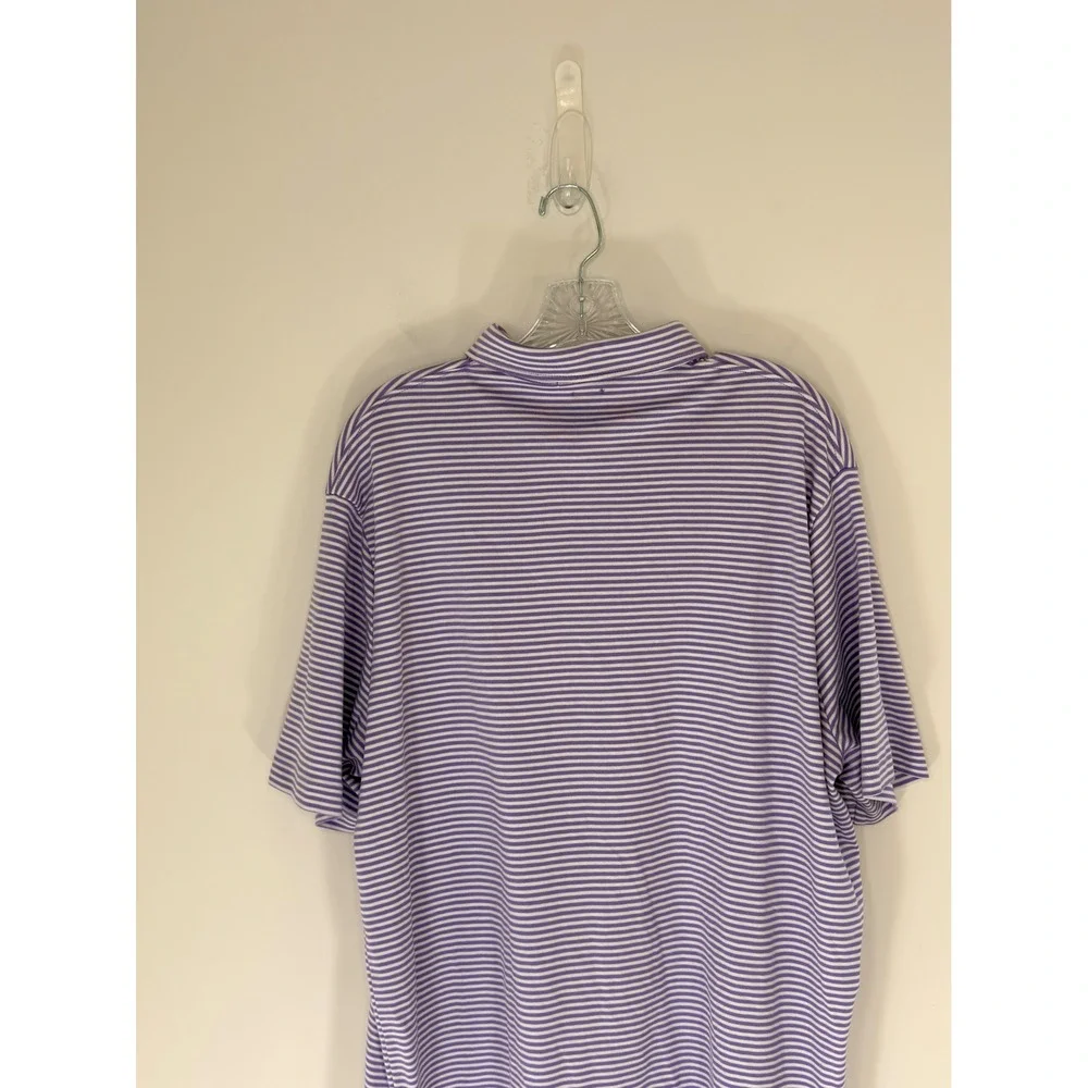 Polo Ralph Lauren Polo Shirt Men's‎ Short Sleeve Purple Striped Classic Fit XL